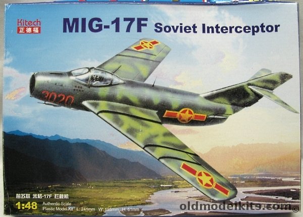 Kitech 1/48 Mig-17F - North Vietnam, 08M-3308H plastic model kit